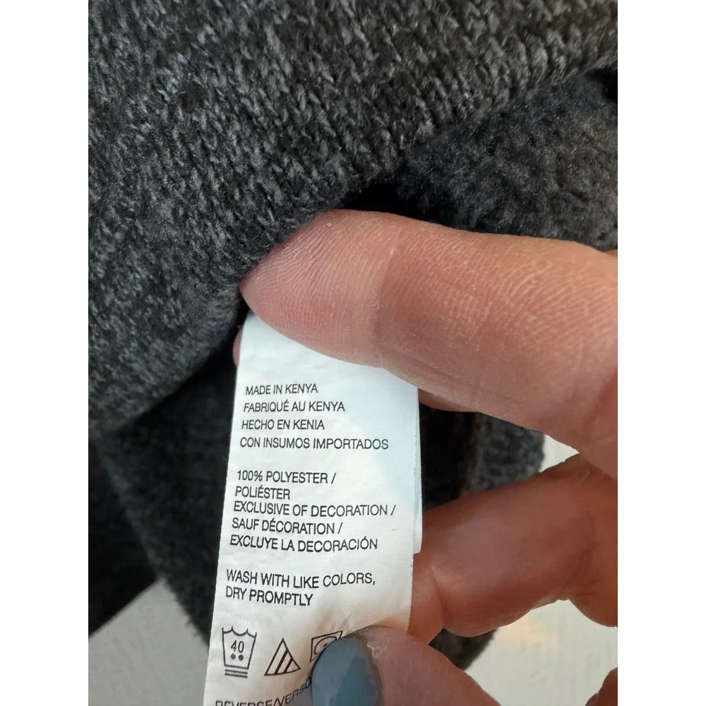 IZOD Men 3XL Charcoal Gray Heather Quarter Zip Fleece Pullover Sweater Mock Neck